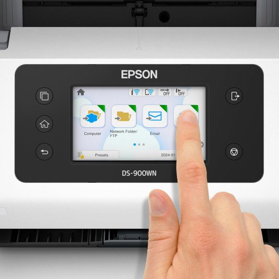 Epson WorkForce DS-900WN Alimentation feuille à feuille de scanner 600 x 600 DPI A4 Blanc Epson WorkForce DS-900WN Alimentation feuille à feuille de scanner 600 x 600 DPI A4 Blanc