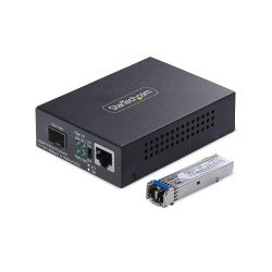 StarTech.com MCM1110SMLC40 convertisseur de support réseau 2000 Mbit/s 1310 nm Monomode Noir