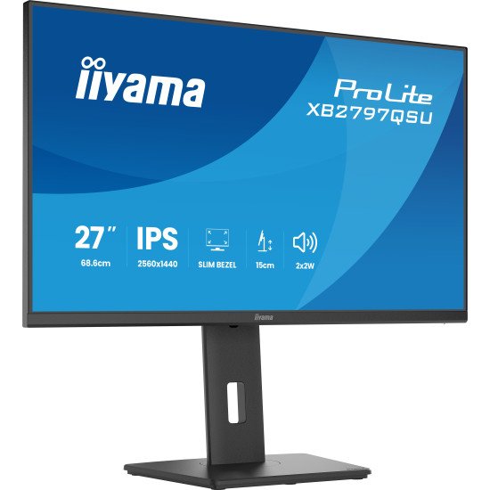iiyama ProLite XB2797QSU-B1 écran PC 68,6 cm (27") 2560 x 1440 pixels Quad HD LED Noir