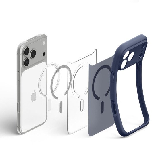 Spigen Ultra Hybrid (MagFit) coque de protection pour téléphones portables 16 cm (6.3") Housse Bleu foncé