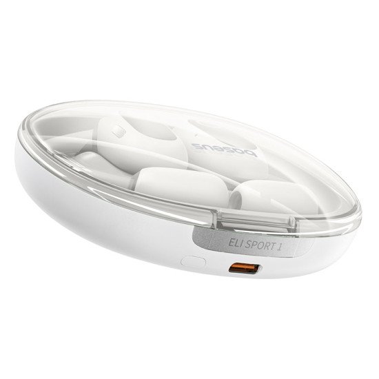 Baseus Eli Sport 1 Casque True Wireless Stereo (TWS) Crochets auriculaires, Open-ear Appels/Musique USB Type-C Bluetooth Blanc