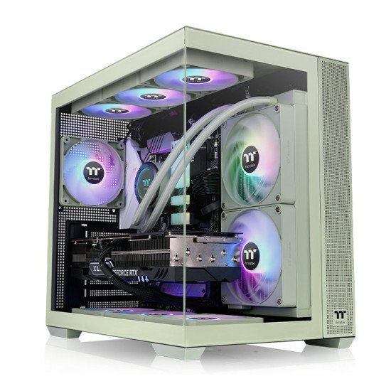 Thermaltake View 380 TG ARGB Matcha Green Midi Tower Vert Thermaltake View 380 TG ARGB Matcha Green Midi Tower Vert