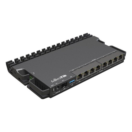 Mikrotik RB5009UPR+S+IN Routeur connecté 2.5 Gigabit Ethernet, Gigabit Ethernet Noir