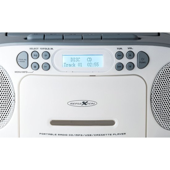 Reflexion RCR2260DAB 24 W DAB+, FM Bleu, Blanc Lecture de MP3