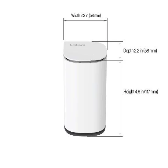 Linksys Velop Micro 6 Bi-bande (2,4 GHz / 5 GHz) Wi-Fi 6 (802.11ax) Blanc Interne Linksys Velop Micro 6 Bi-bande (2,4 GHz / 5 GHz) Wi-Fi 6 (802.11ax) Blanc Interne