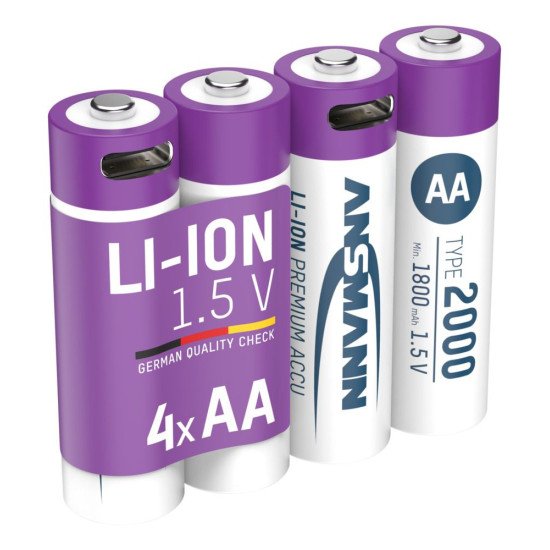 Ansmann 1312-0036 pile domestique Batterie rechargeable AA Lithium-Ion (Li-Ion)