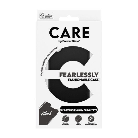 PanzerGlass CARE by ® TPU Case Black Samsung Galaxy Xcover7 Pro 5G coque de protection pour téléphones portables Housse Noir