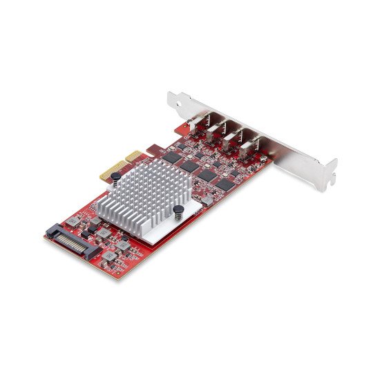 StarTech.com Carte PCIe USB-C 4 Ports, USB 3.2 10 Gbit/s, Carte d'Extension PCI Express USB-C, 4 Contrôleurs USB Indépendants, Carte PCIe USB Type-C, Windows/Linux/macOS, Conforme TAA StarTech.com Carte PCIe USB-C 4 Ports, USB 3.2 10 Gbit/s, Carte d'Extension PCI Express USB-C, 4 Contrôleurs USB Indépendants, Carte PCIe USB Type-C, Windows/Linux/macOS, Conforme TAA