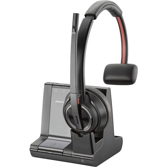 POLY SAVI 8210 Casque Sans fil Arceau Bureau/Centre d'appels Bluetooth Noir