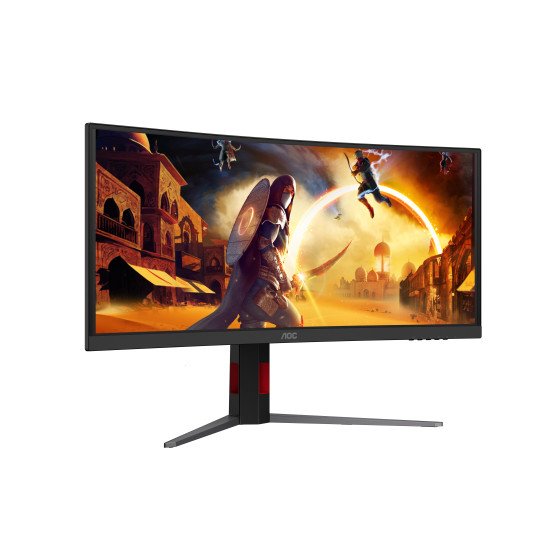 AOC G4 CU34G4CAP écran PC 86,4 cm (34") 3440 x 1440 pixels UltraWide Quad HD LCD Noir, Rouge