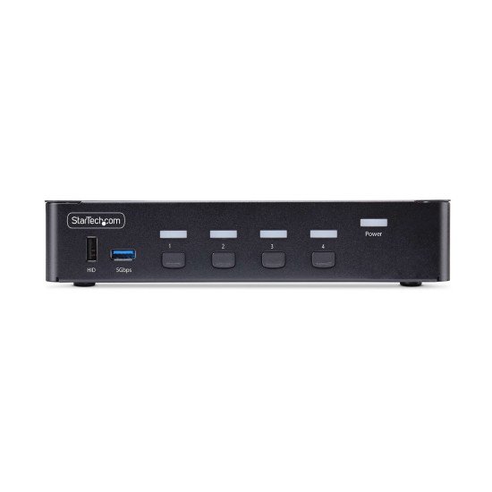 StarTech.com Switch KVM DisplayPort 4 Ports - 8K 60H/4K 144Hz, Écran Unique, DisplayPort 1.4, 2 Ports USB 3.0, 4x USB 2.0 HID, Commutateur KVM, Commutation par Bouton-Poussoir, Conforme TAA - Indépendant de l'OS StarTech.com Switch KVM DisplayPort 4 Ports - 8K 60H/4K 144Hz, Écran Unique, DisplayPort 1.4, 2 Ports USB 3.0, 4x USB 2.0 HID, Commutateur KVM, Commutation par Bouton-Poussoir, Conforme TAA - Indépendant de l'OS