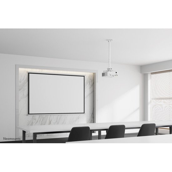 Neomounts CL25-550WH1 Support de plafond pour vidéoprojecteur - h74.5-114.5 cm - installation facile - orientable