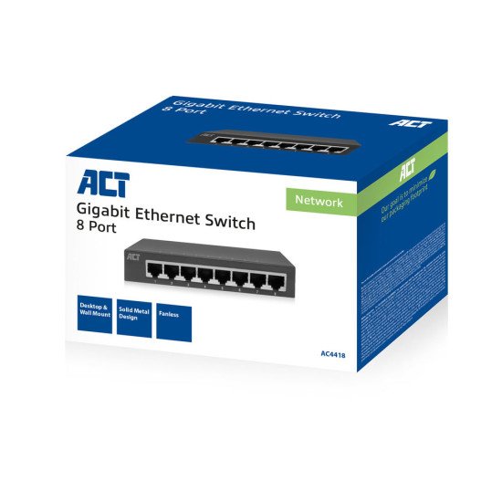 ACT AC4418 commutateur réseau Non-géré Gigabit Ethernet (10/100/1000) Gris