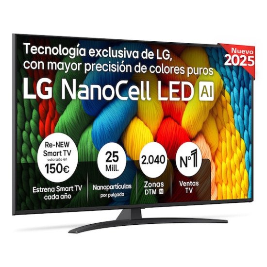 LG NanoCell AI 55NANO81A6A 139,7 cm (55") 4K Ultra HD Smart TV Wifi Noir