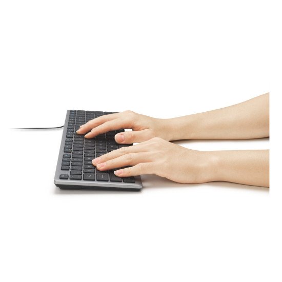 Kensington K75410UK clavier maison/bureau USB QWERTY Anglais britannique Gris