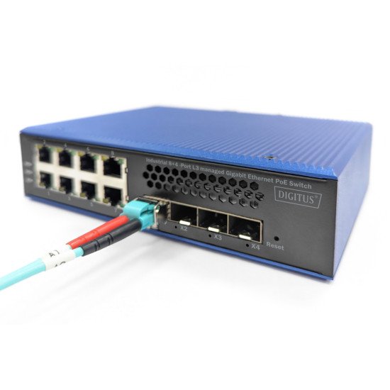 Digitus Commutateur industriel PoE Gigabit Ethernet 8 + 4 10G ports Uplink L3 managed