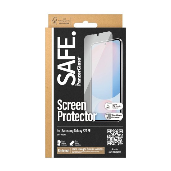 PanzerGlass SAFE. by ® Screen Protector Samsung Galaxy S24 FE | Ultra-Wide Fit w. EasyAligner Protection d'écran transparent 1 pièce(s)