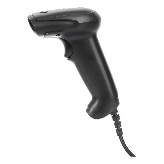 Manhattan Scanner de codes-barres CCD filaire, USB, largeur de lecture 60 mm, câble 152 cm, luminosité ambiante max. 5 000 lux, noir, garantie 3 ans