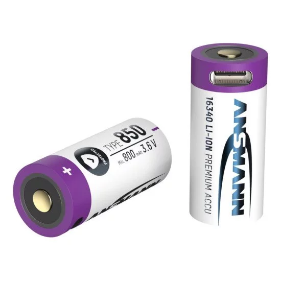 Ansmann 1300-0015 pile domestique Batterie rechargeable 16340 Lithium-Ion (Li-Ion) Ansmann 1300-0015 pile domestique Batterie rechargeable 16340 Lithium-Ion (Li-Ion)