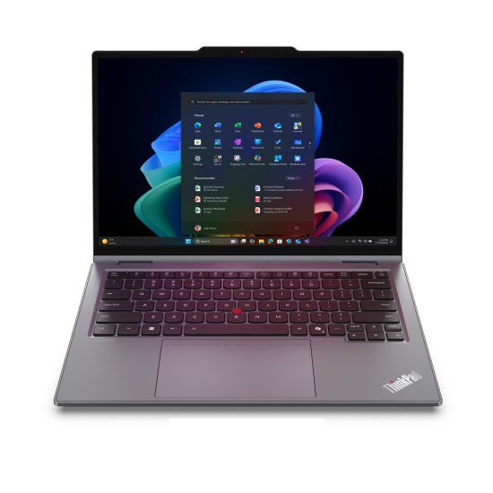 Lenovo ThinkPad X1 2-in-1 Gen 11 Aura Edition Copilot+ PC Intel Core Ultra 7 355 Hybride (2-en-1) 35,6 cm (14") Écran tactile WUXGA 32 Go LPDDR5x-SDRAM 1 To SSD Wi-Fi 7 (802.11be) Windows 11 Pro Belge Gris