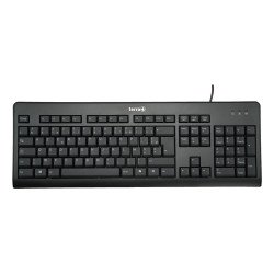 TERRA 1500 clavier Souris incluse Bureau USB QWERTZ Français Noir