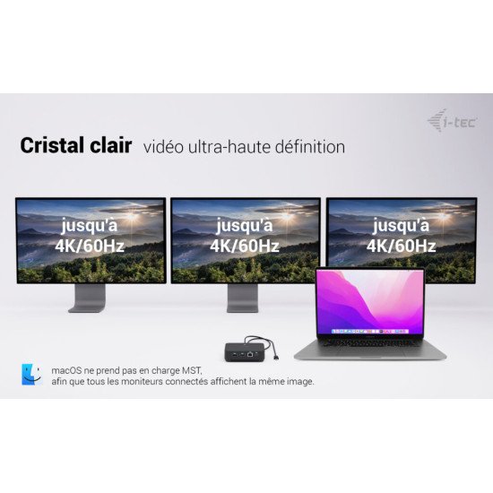 i-tec USB-C DP Dual HDMI Docking Station with Power Delivery 100 W