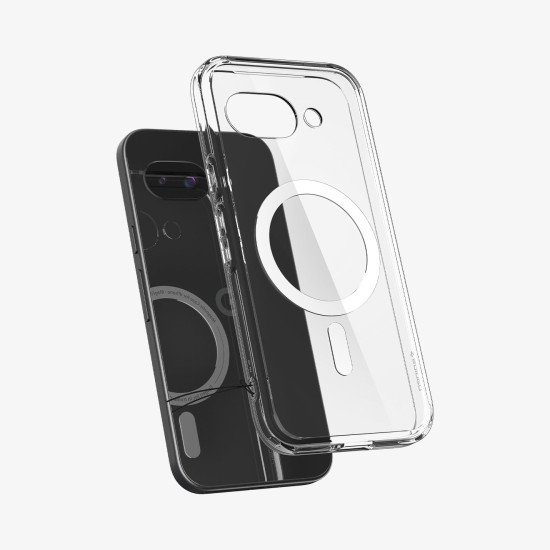 Spigen Ultra Hybrid Metal Ring (MagFit) coque de protection pour téléphones portables 16 cm (6.3") Housse Transparent, Blanc Spigen Ultra Hybrid Metal Ring (MagFit) coque de protection pour téléphones portables 16 cm (6.3") Housse Transparent, Blanc
