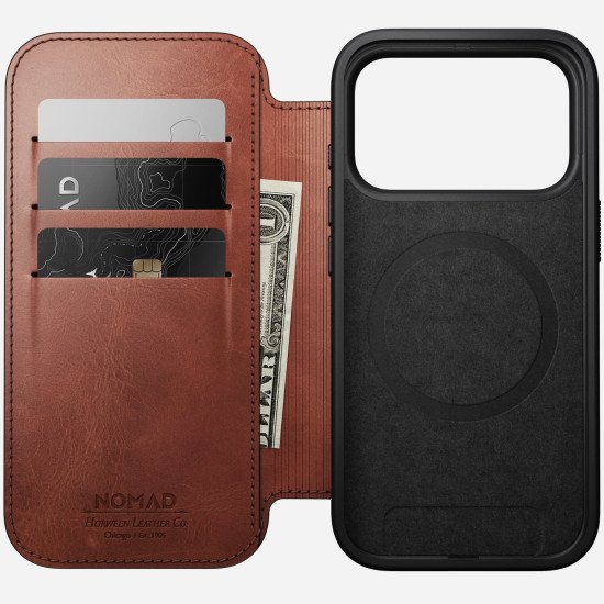 Nomad Modern Leather Folio coque de protection pour téléphones portables 16 cm (6.3") Marron