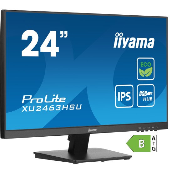 iiyama ProLite XU2463HSU-B1 écran PC 60,5 cm (23.8") 1920 x 1080 pixels Full HD LED Noir