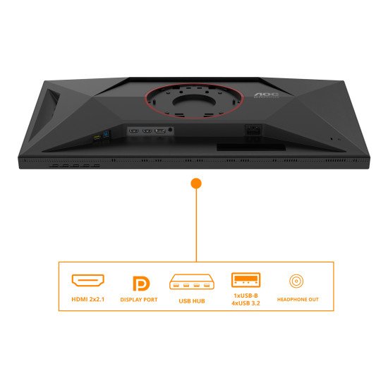 AOC G4 U27G4XM écran PC 68,6 cm (27") 3840 x 2160 pixels 4K Ultra HD LED Noir, Rouge