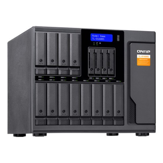 QNAP TL-D1600S Boîtier de disques de stockage Boîtier disque dur/SSD Noir, Gris 2.5/3.5"