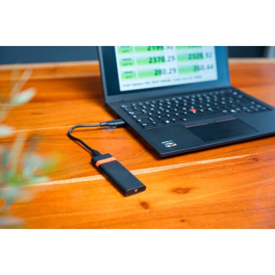 Verbatim 32261 Boîtier de disques de stockage Enceinte ssd Noir, Rouge M.2 Alimenté par port USB