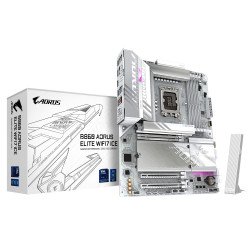 GIGABYTE B860 AORUS ELITE WIFI7 ICE Carte mère - Processeurs Intel Core Ultra, VRM 14+1+2+1 phases, jusqu'à 9200MHz DDR5, 1xPCIe 5.0 + 2xPCIe 4.0 M.2, LAN 2,5 GbE, WIFI 7, USB 4 GIGABYTE B860 AORUS ELITE WIFI7 ICE Carte mère - Processeurs Intel Core Ultra, VRM 14+1+2+1 phases, jusqu'à 9200MHz DDR5, 1xPCIe 5.0 + 2xPCIe 4.0 M.2, LAN 2,5 GbE, WIFI 7, USB 4