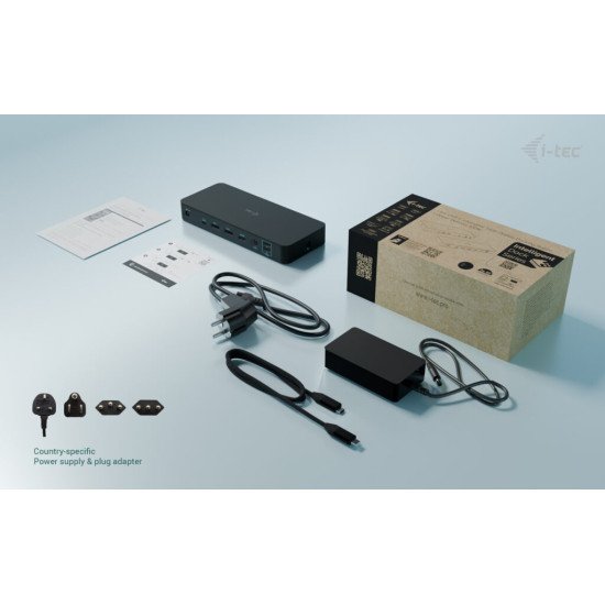 i-tec USB-C Intelligent Triple Display Docking Station + Power Delivery 100W i-tec USB-C Intelligent Triple Display Docking Station + Power Delivery 100W