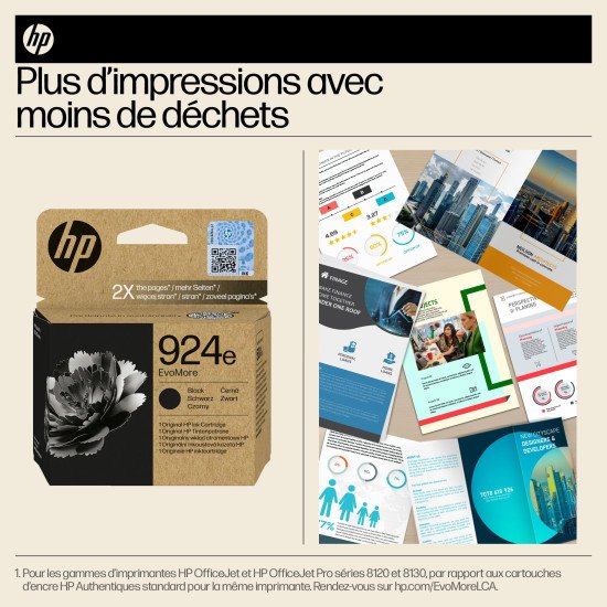 HP 924e Cartouche d'encre authentique Noir EvoMore HP 924e Cartouche d'encre authentique Noir EvoMore