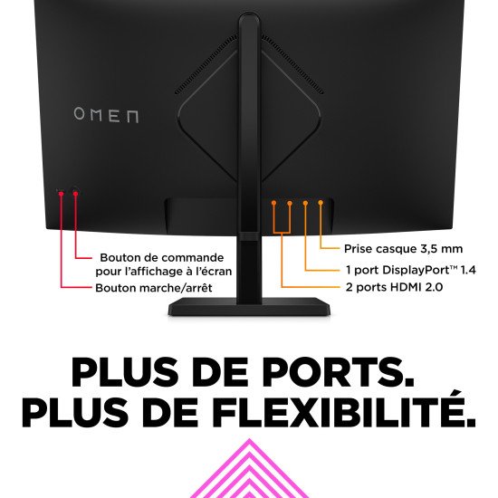 OMEN by HP Écran gamer incurvé QHD 165 Hz OMEN 31,5 pouces - OMEN 32c