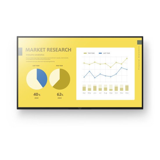 Sony FW-43EZ20L affichage de messages Panneau plat de signalisation numérique 109,2 cm (43") LED Wifi 350 cd/m² 4K Ultra HD Noir Android 16/7