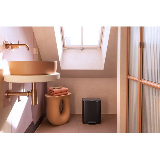 Brabantia Bo Pedal Bin 12 L Rectangulaire Acier Noir