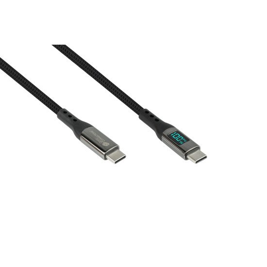 Alcasa 2213-D010S câble USB USB 2.0 1 m USB C Graphite