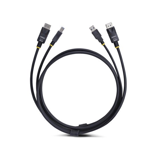 StarTech.com Câble KVM DisplayPort de 1,8m et USB 5Gbps, 4K 60Hz, Câble Combo DP 1.2 et USB pour Commutateurs/Switchs KVM StarTech.com Câble KVM DisplayPort de 1,8m et USB 5Gbps, 4K 60Hz, Câble Combo DP 1.2 et USB pour Commutateurs/Switchs KVM