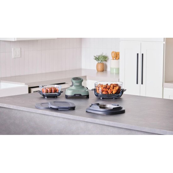 Ninja CRISPi Unique 3,8 L 1700 W Friteuse d'air chaud Vert, Gris, Transparent