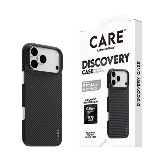 PanzerGlass CARE™ by ® Discovery Case Black & Grey w. MagSafe iPhone 2026 Pro Max | 17 Pro Max coque de protection pour téléphones portables Housse Noir