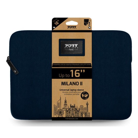 PORT Designs Milano II Eco Sleeve 40,6 cm (16") Housse Bleu, Marine
