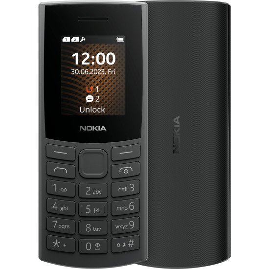 Nokia 105 4G (2023) 4,57 cm (1.8") 93 g Charbon de bois Téléphone numérique