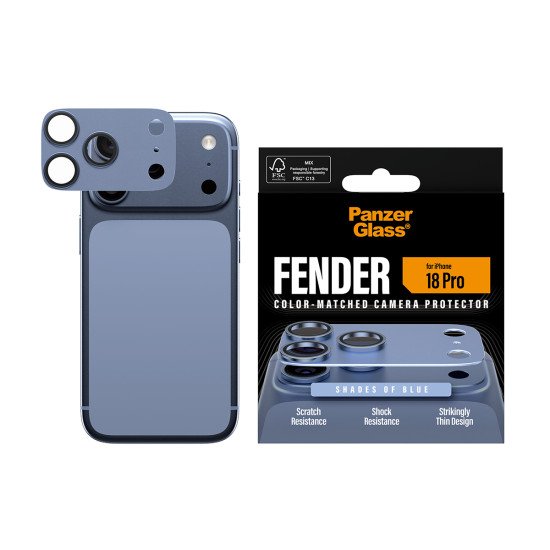 PanzerGlass ® Fender Camera Lens Protector Shades of Blue iPhone 2026 Pro Protection d'écran transparent 1 pièce(s)