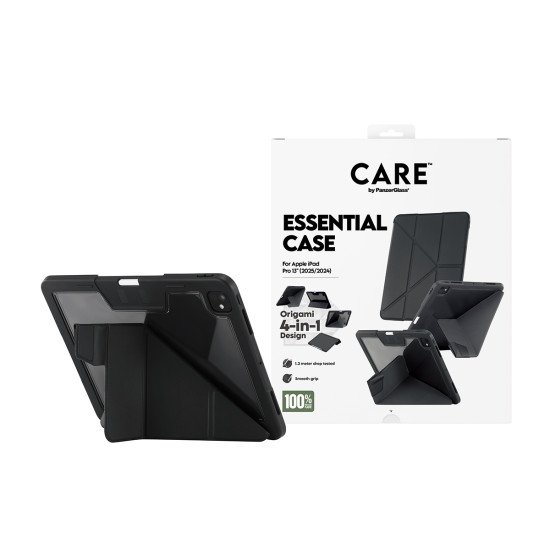 PanzerGlass CARE™ by Essential Case Black iPad Pro 13" (2024-2025) coque de protection pour téléphones portables Housse Noir