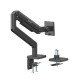 Manhattan Support de bureau pour TV/moniteurs (bras à ressort à Bras articulé), écrans 13" à 42", fixation à l'arrière par pince ou passe-câble, Compatibilité VESA : de 75x75 à 200x200 mm (vérifiez les dimensions des quatre trous de fixation à l