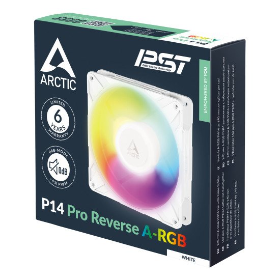 ARCTIC Freezer P14 Pro Reverse A-RGB (White) Boitier PC Ventilateur 14 cm Blanc 1 pièce(s)