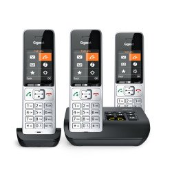 Gigaset COMFORT 500A Trio Téléphone analog/dect Identification de l'appelant Noir, Argent Gigaset COMFORT 500A Trio Téléphone analog/dect Identification de l'appelant Noir, Argent