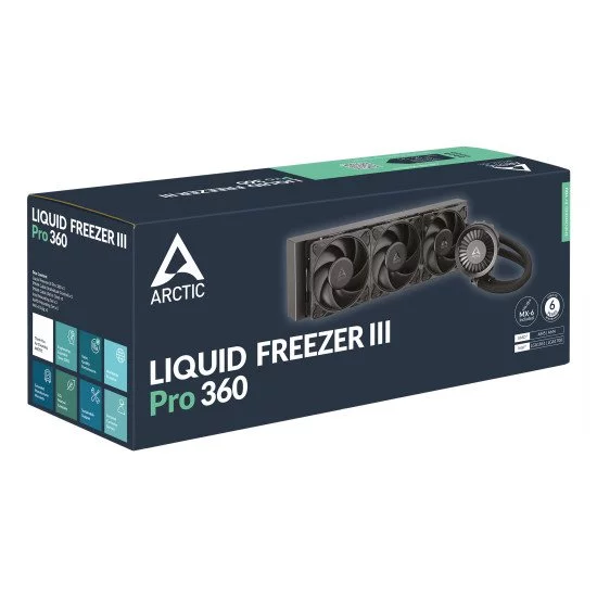 ARCTIC Liquid Freezer III Pro 360 Processeur Kit de refroidissement du liquide 12 cm Noir 1 pièce(s) ARCTIC Liquid Freezer III Pro 360 Processeur Kit de refroidissement du liquide 12 cm Noir 1 pièce(s)
